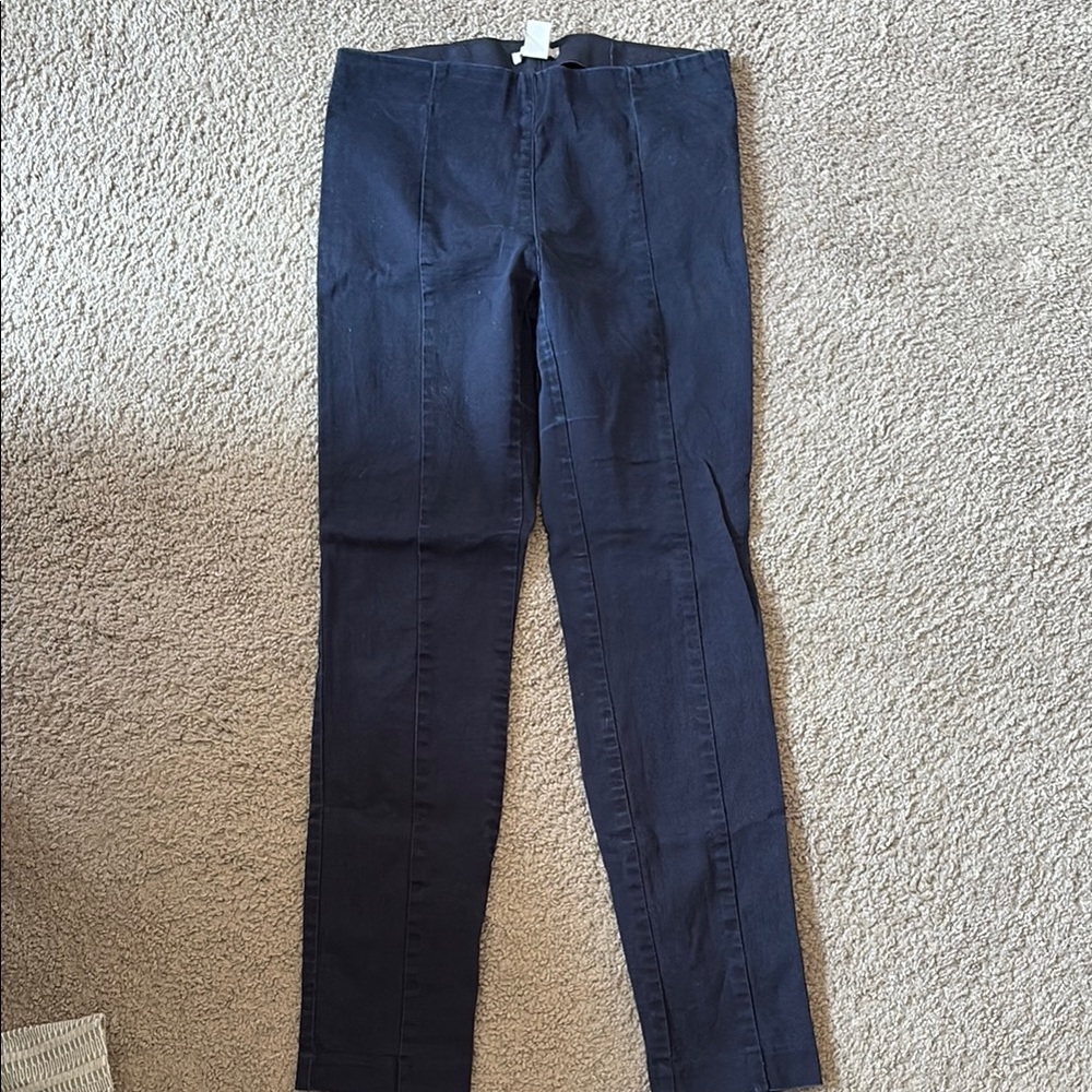 Navy Blue High-Waisted Pants